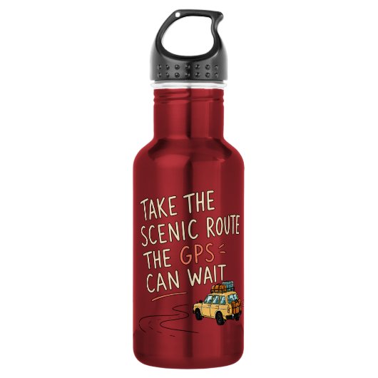 Wasserflasche 'Mache die landschaftlich schöne Rou (Vorderseite)