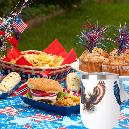 Wasserflasche - Majestic Bald Adler mit Flügeln