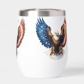 Wasserflasche - Majestic Bald Adler mit Flügeln (Rückseite)