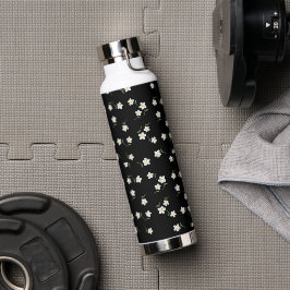 Wasserflasche Midnight Daisy | Botanisches Blumen  Trinkflasche
