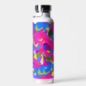 Wasserflasche mit abstrakter Grafik. Trinkflasche (Rechts)