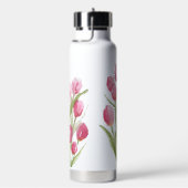 Wasserflasche mit Aquarelltulpe Trinkflasche (rechts)