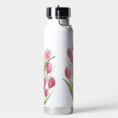 Wasserflasche mit Aquarelltulpe Trinkflasche (Links)