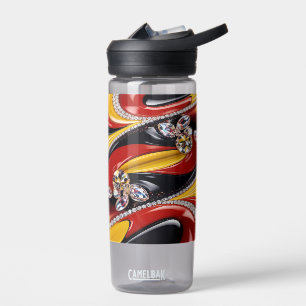 Wasserflasche mit belgischer Farbgestaltung Trinkflasche