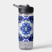 Wasserflasche mit blauweißem Farbdesign Trinkflasche (Rechts)