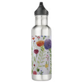 Wasserflasche mit Blumenmotiv Edelstahlflasche (Rechts)