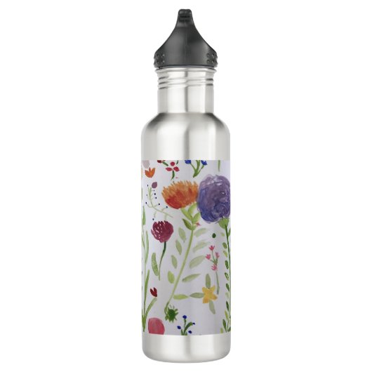 Wasserflasche mit Blumenmotiv Edelstahlflasche (Rechts)