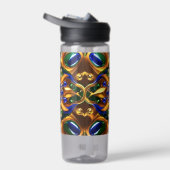 Wasserflasche mit brasilianischem Farbdesign Trinkflasche (Rechts)