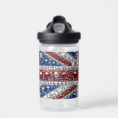 Wasserflasche mit britischem Farbd design Trinkflasche (Vorne)