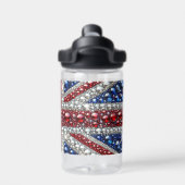 Wasserflasche mit britischem Farbd design Trinkflasche (Rückseite)