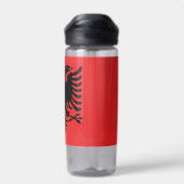 Wasserflasche mit der Flagge Albaniens Trinkflasche (Rückseite)