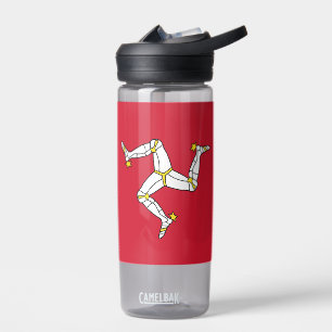 Wasserflasche mit der Flagge der Insel Man, Großbr Trinkflasche