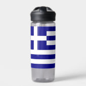 Wasserflasche mit der Flagge Griechenlands Trinkflasche (Vorderseite)