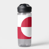 Wasserflasche mit der Flagge Grönlands Trinkflasche (Vorderseite)