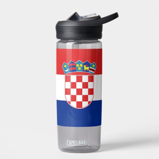 Wasserflasche mit der Flagge Kroatiens Trinkflasche (Links)