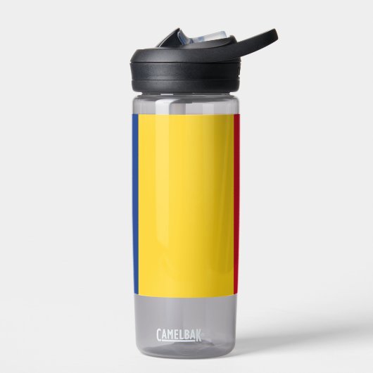 Wasserflasche mit der Flagge Rumäniens Trinkflasche (Links)