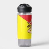 Wasserflasche mit der Flagge Siziliens, Italien Trinkflasche (Vorderseite)