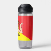 Wasserflasche mit der Flagge Siziliens, Italien Trinkflasche (Rückseite)
