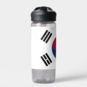Wasserflasche mit der Flagge Südkoreas Trinkflasche (Vorderseite)