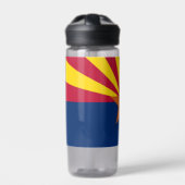 Wasserflasche mit der Flagge von Arizona Staat, US Trinkflasche (Vorderseite)