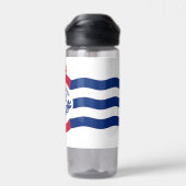 Wasserflasche mit der Flagge von Cincinnati, USA Trinkflasche (Rückseite)