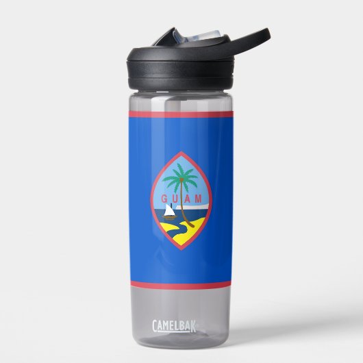 Wasserflasche mit der Flagge von Guam, USA Trinkflasche (Links)