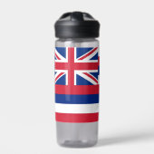 Wasserflasche mit der Flagge von Hawaii Staat, USA Trinkflasche (Vorderseite)