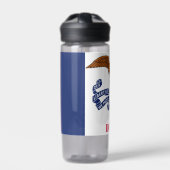 Wasserflasche mit der Flagge von Iowa Staat, USA Trinkflasche (Vorderseite)