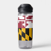 Wasserflasche mit der Flagge von Maryland Staat, U Trinkflasche (Rückseite)