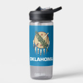 Wasserflasche mit der Flagge von Oklahoma, USA Trinkflasche (Links)