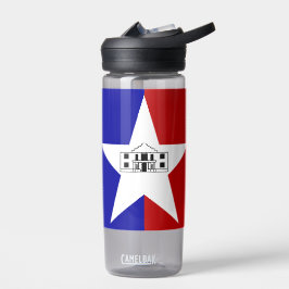 Wasserflasche mit der Flagge von San Antonio City, Trinkflasche