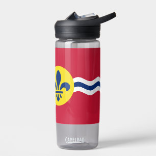 Wasserflasche mit der Flagge von St. Louis, Missou Trinkflasche