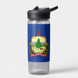 Wasserflasche mit der Flagge von Vermont Staat, US Trinkflasche