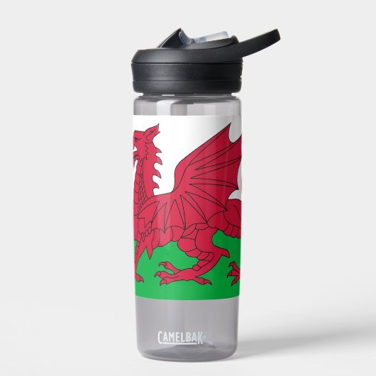 Wasserflasche mit der Flagge von Wales, Vereinigte Trinkflasche (Links)