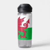 Wasserflasche mit der Flagge von Wales, Vereinigte Trinkflasche (Rückseite)