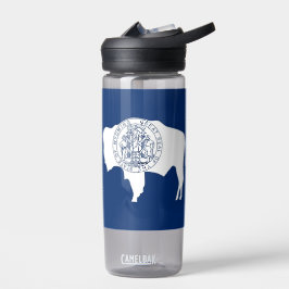 Wasserflasche mit der Flagge von Wyoming, USA Trinkflasche