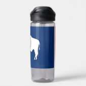 Wasserflasche mit der Flagge von Wyoming, USA Trinkflasche (Rückseite)