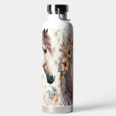 Wasserflasche mit Designer-Pferd Trinkflasche (links)