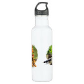 Wasserflasche mit Eichelf im Wald Edelstahlflasche (Vorderseite)