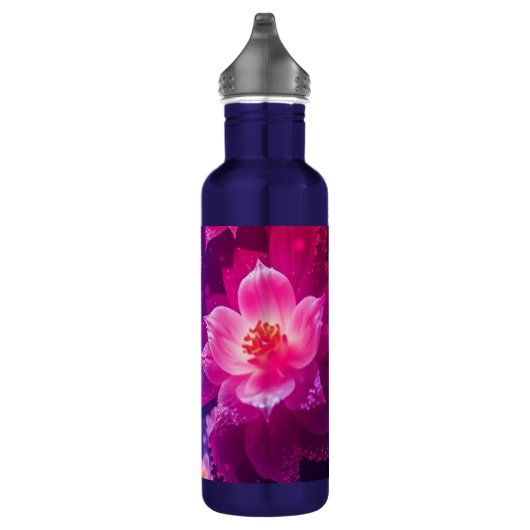 WASSERFLASCHE MIT EINER ZWEI-BLUME EDELSTAHLFLASCHE (Rechts)