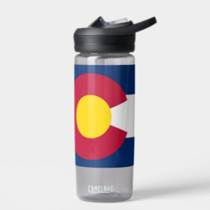 Wasserflasche mit Fahne des Colorado Staat, USA Trinkflasche