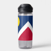 Wasserflasche mit Fahne von Denver City, USA Trinkflasche (Rückseite)