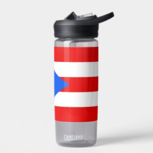 Wasserflasche mit Fahne von Puerto Rico, USA Trinkflasche
