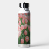Wasserflasche mit farbigen rosa Tulpen Trinkflasche (Links)
