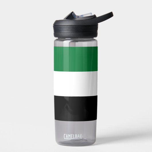 Wasserflasche mit Flagge der Vereinigten Arabische Trinkflasche (Links)