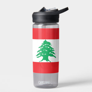 Wasserflasche mit Flagge des Libanon Trinkflasche