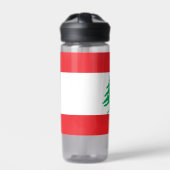 Wasserflasche mit Flagge des Libanon Trinkflasche (Vorderseite)