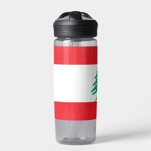 Wasserflasche mit Flagge des Libanon Trinkflasche (Vorderseite)