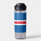 Wasserflasche mit Flagge Islands Trinkflasche (Rückseite)