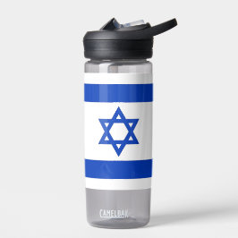 Wasserflasche mit Flagge Israels Trinkflasche